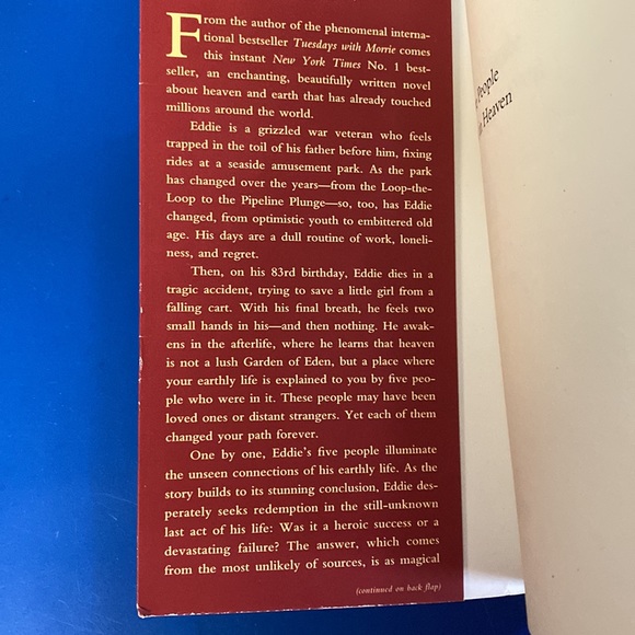 The Five People You Meet in Heaven by Mitch Albom (paperback) - Picture 2 of 6